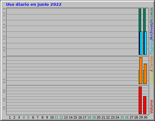 Uso diario en junio 2022 Uso diario en junio 2022